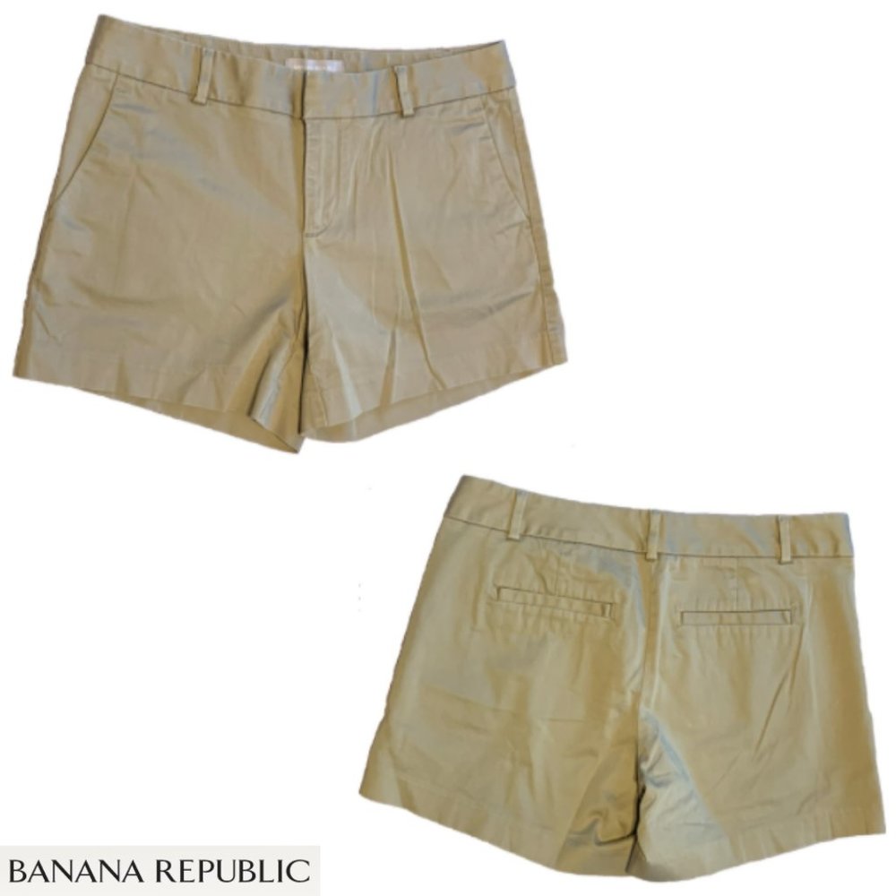 Banana Republic Hampton Sateen Cashew Shorts Sz 2
